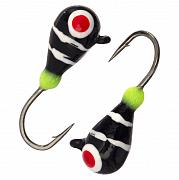 Капля с ушком d 3,0 мм, вес 0,44 гр, обмазка малек, черная-винт /10 шт/